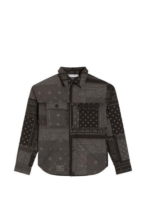 Giubbino con stampa DOLCE & GABBANA KIDS | L4JC39 G7P6PHJ6DX